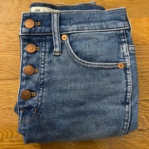 VGUC Madewell 25P button fly 10 inch high rise skinny jeans